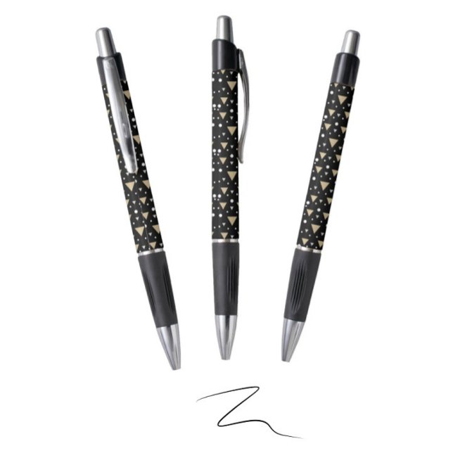 Caneta Gravata Luxo Midnight Geometry (Criador carregado)
