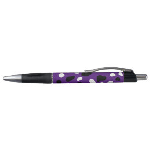 Caneta Impressão De Vaca Em Roxo,