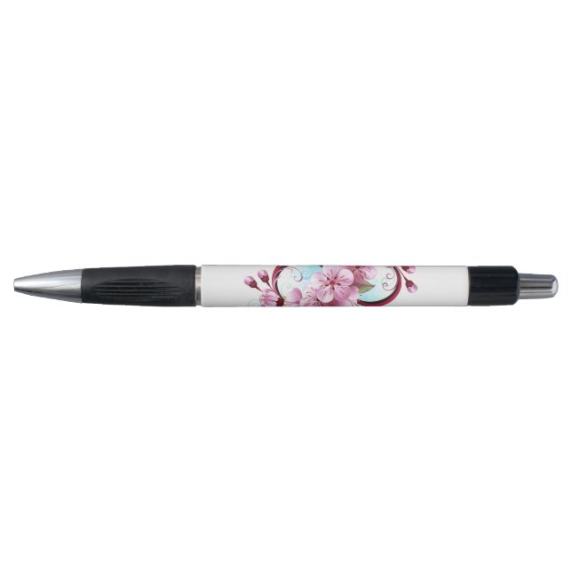 Caneta Infinidade com Flores de Flor Sakura (Frente)