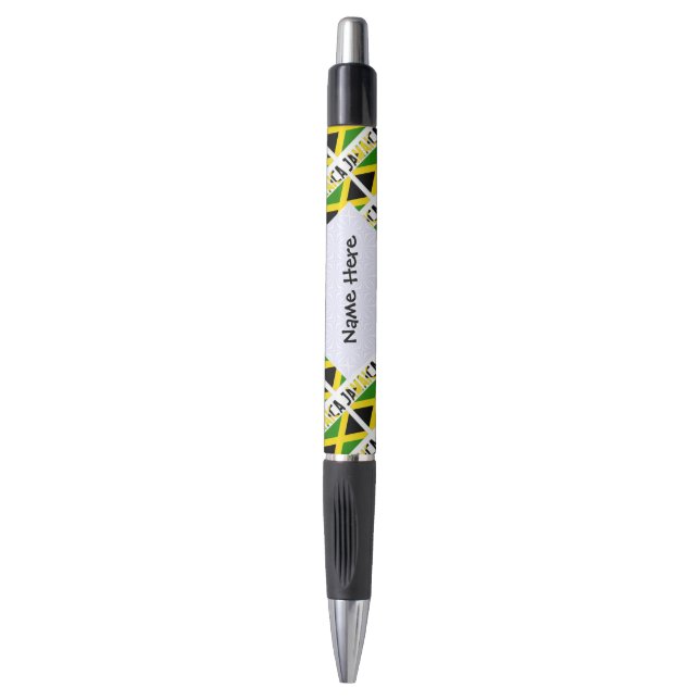 Caneta Jamaica e Jamaicano Flag Personalizados (Frente Vertical)