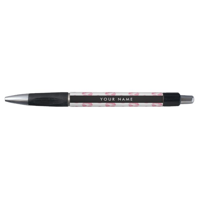 Caneta Lábios Rosa, Beijo, Batom, Seu Nome, Personalizar (Frente)