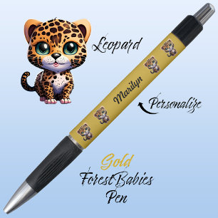 Caneta Leopardo, Gráfico Único de Gatos Brancos Dourados
