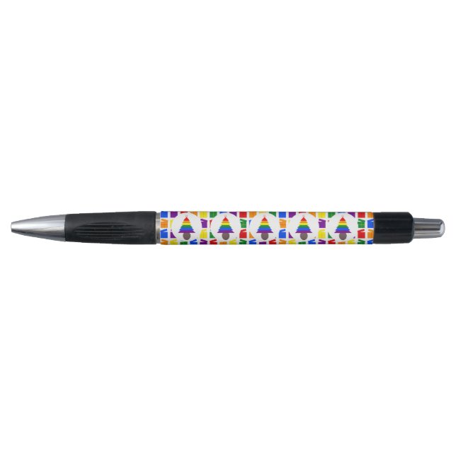 Caneta Lésbicas Árvore de Natal Rainbow e Presentes (Frente)