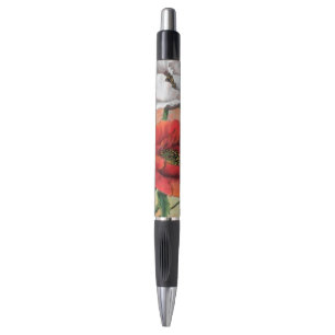 Caneta Lindos papagaios brancos vermelhos - Pintura pinta