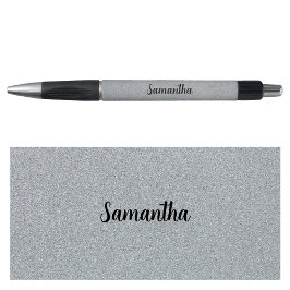 Caneta Lista de Cinzas Silver de Nome Personalizado