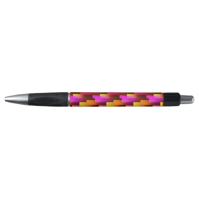 Caneta Listras de cores quentes (Frente)