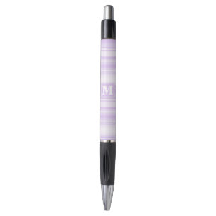 Caneta Listras do lilac do monograma
