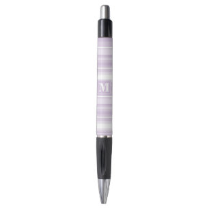 Caneta Listras do roxo do cardo do monograma