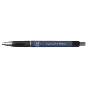 Caneta Logotipo Empresarial Azul Marinho Personalizado