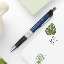 Logotipo Personalizado Elegante Azul Marinho Branc