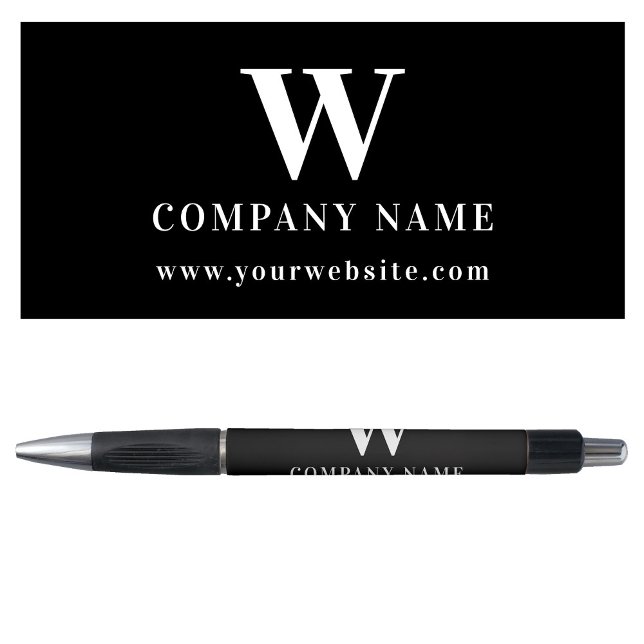 Caneta Logotipo Profissional de Negócios Monograma Nome S (Professional Business Logo Monogram Name Website Pen)