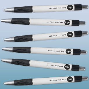 Caneta Logotipo Simples Com Texto Promocional Empresarial