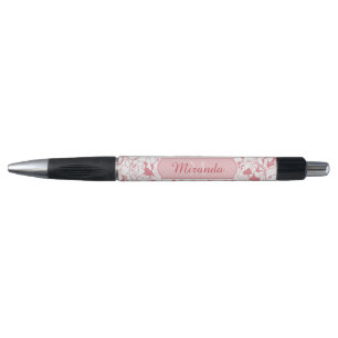 Caneta Luz moderna - monograma feminino floral