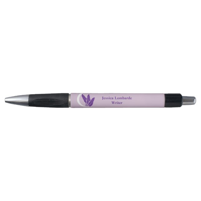 Caneta Macarão Roxo do Escritor (Frente)
