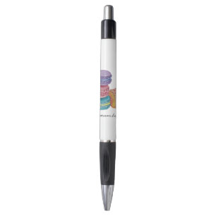 Caneta Macarões Coxas Do Arco-Íris Em Aquarela