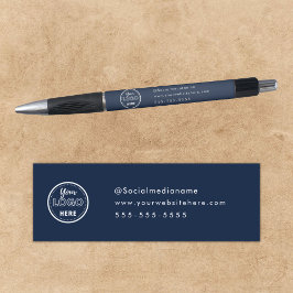 Caneta Marca Profissional Minimalista Logotipo Azul Marin