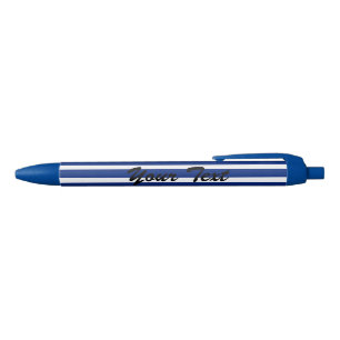 Caneta Marinho Personalizado Azul e Branco com Str