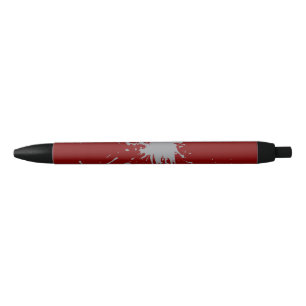 Caneta Marrom Prata Clássica   Tinta Preta