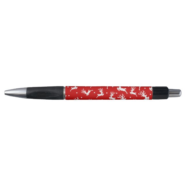 Caneta Merry Christmas Reindeers Red (Frente)