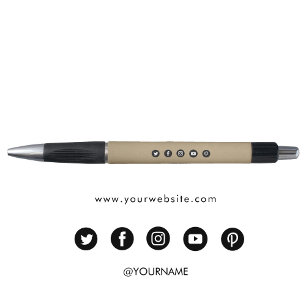 Caneta Mídia social do site de negócios minimalista da Kr