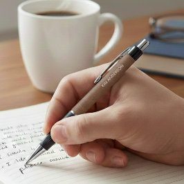 Caneta Minimalist Aged Leather Style Design Personalized