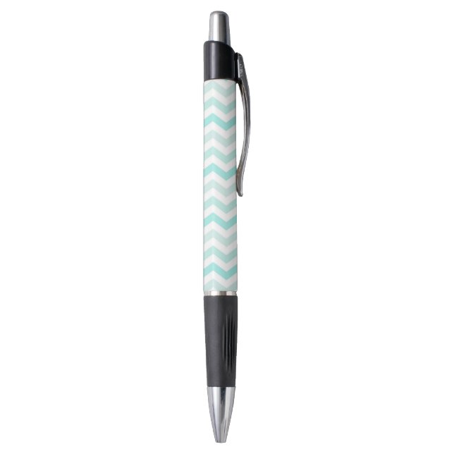 Caneta Mint Green Chevron Ombré (Parte Inferior (Vertical))