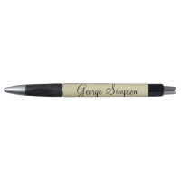Modelo de Creme Moderno e Nome Personalizado Preto