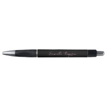 Moderno Chic Rosa Preto Minimalista Script