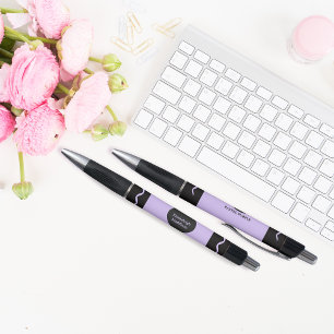 Caneta Monograma de Nome com Lápis Roxo