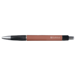 Caneta Monograma personalizado, embrulho de terracotta mo