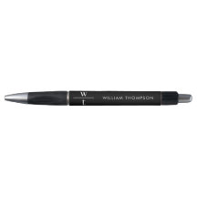 Monograma preto elegante e moderno