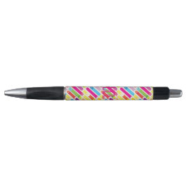 Caneta Monograma Rainbow Diagonal Lines, Pop
