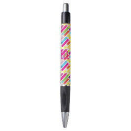Caneta Monograma Rainbow Diagonal Lines, Pop