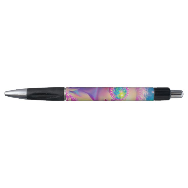 Caneta Mulher Neon Glamorosa com Óculos Espumantes (Frente)