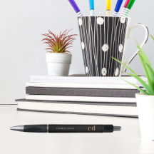 Nome de monograma personalizado minimalista ouro p