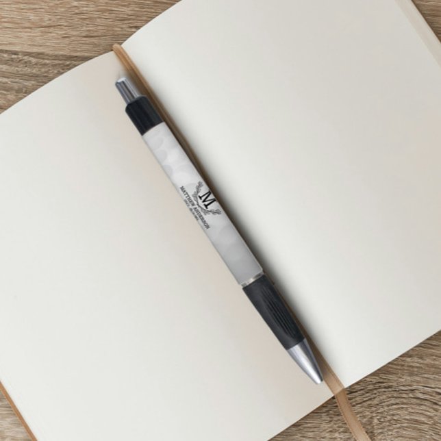 Caneta Nome do Padrão de Bola de Golfe Personalizada Mono (Criador carregado)