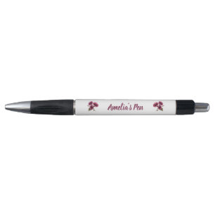 Caneta Nome Elegante Glória da Manhã Burgundy