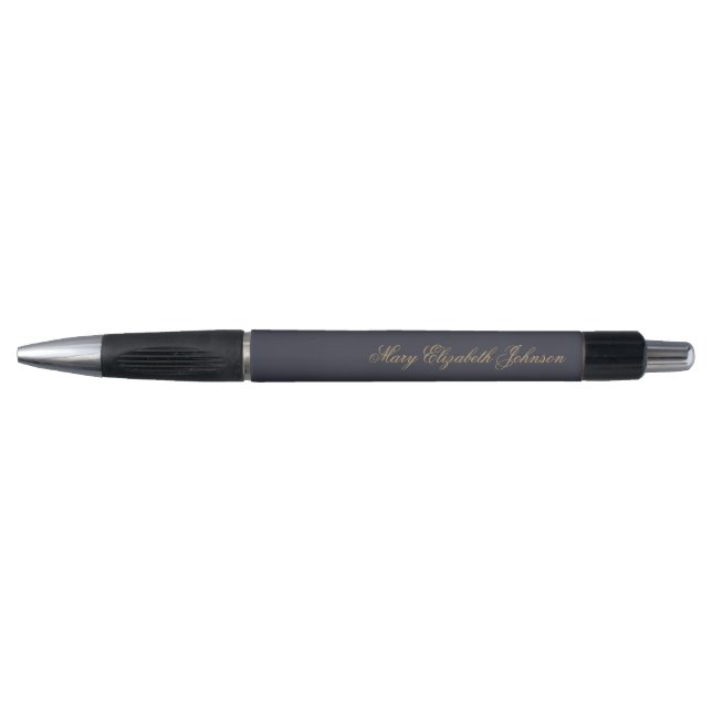 Caneta Nome Personalizado Azul Marinho (Frente)