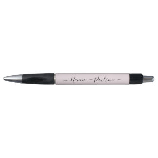 Caneta Nome Personalizado de Script Rosa Esmagador Mínimo