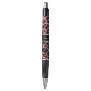 Caneta Nome personalizado pasta cor-de-rosa-reluz impress