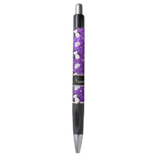 Caneta Nome personalizado pinguins-púrpura pinguins igloo