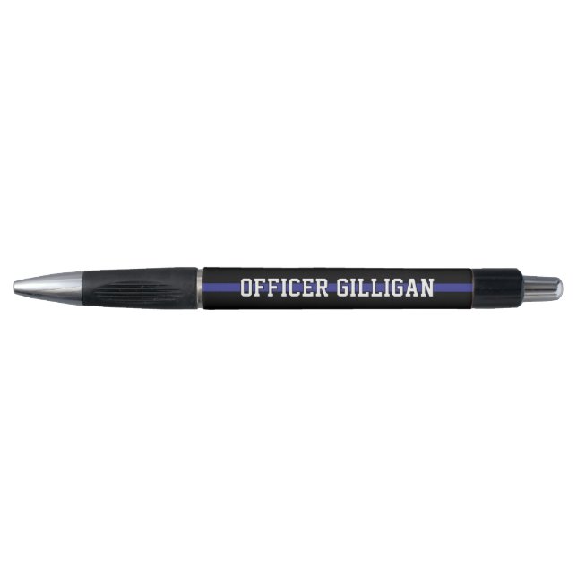 Caneta Oficial de Polícia Personalizado Thin Blue Line (Frente)