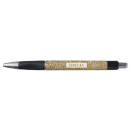 Caneta Olhar de Textura de Brilho Amarelo Dourado Falso C