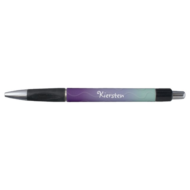 Caneta Ondas Ombré - Teal & Purple (Escuro) (Frente)