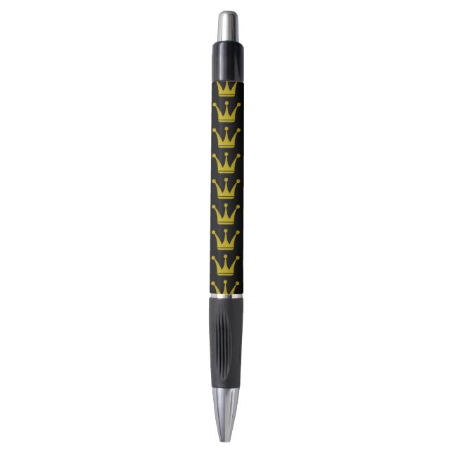 Caneta Ouro Royal Crowns Border + seu backgr. & ideias (Frente Vertical)