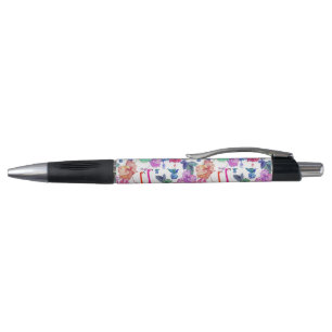 Caneta Padrão de Aquarela Tropical