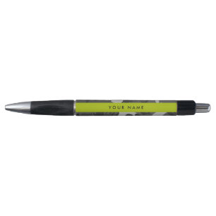 Caneta Padrão de Camuflagem Cinza, Seu nome, Personalize