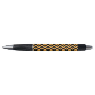 Caneta Padrão de diamante amarelo e preto
