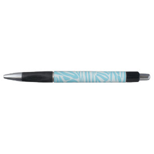 Caneta Padrão de Listras de Zebra Azul