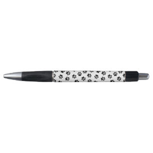 Caneta Padrão De Patas, Patas Cachorros, Patas Negras